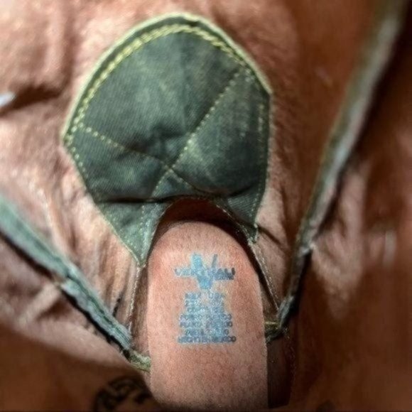 Verthali Cowboy Western Boot Womens Floral Embroidered Size 6.5 Square Toe - Picture 10 of 12